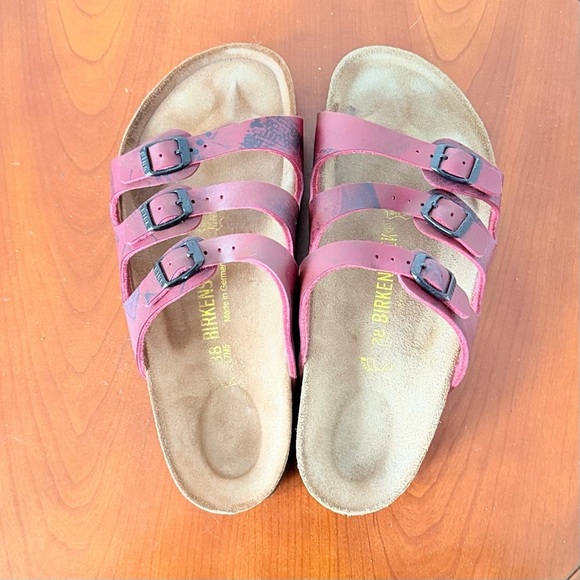 Birkenstock Florida Birko Flor Leather Strap Sandals | EU 38 - Picture 6 of 7